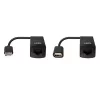 Lindy 60m USB 1.1 Cat.6 pagarinātājs Basic, tīkla raidītājs un uztvērējs, 60 m, 12 Mbit/s, Cat5e, Cat6, melns, plastmasa