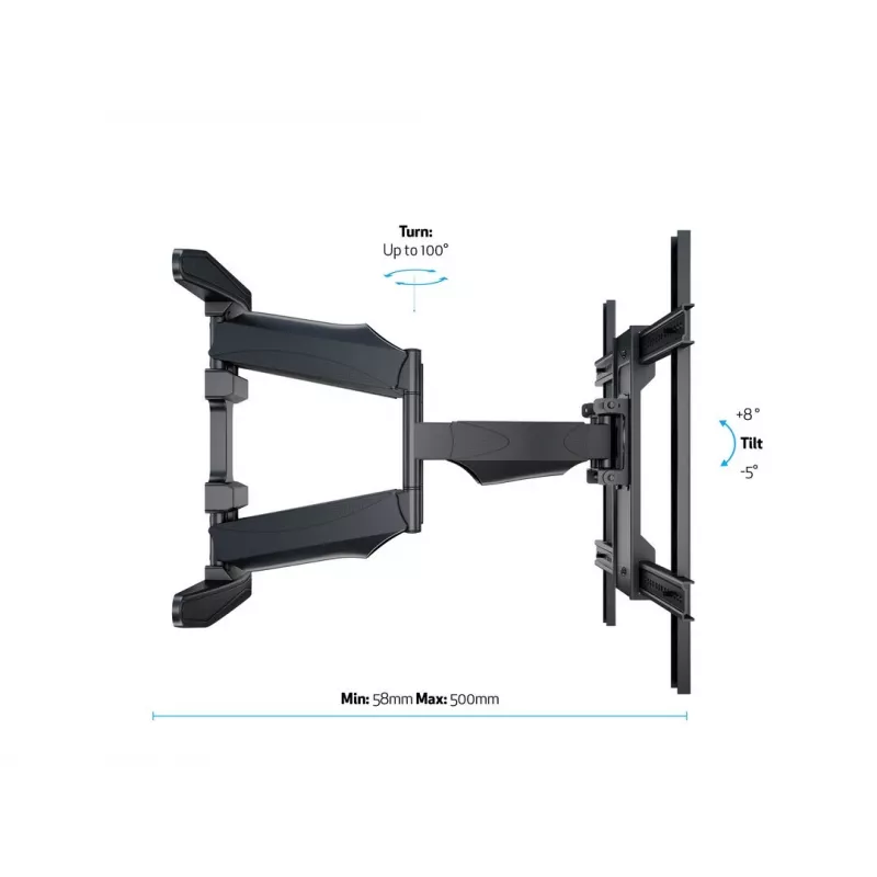 Pilnās kustības divu monitoru stiprinājums Multibrackets M VESA Flexarm XL