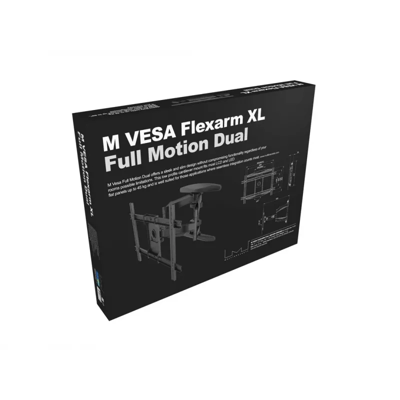 Pilnās kustības divu monitoru stiprinājums Multibrackets M VESA Flexarm XL