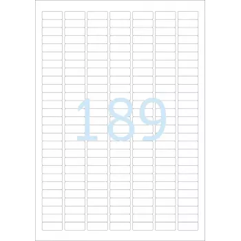 Pašlīmējošās printera uzlīmes HERMA Labels A4 25,4x10 mm balta matēta papīra īpaši spēcīga saķere 4725 gab.