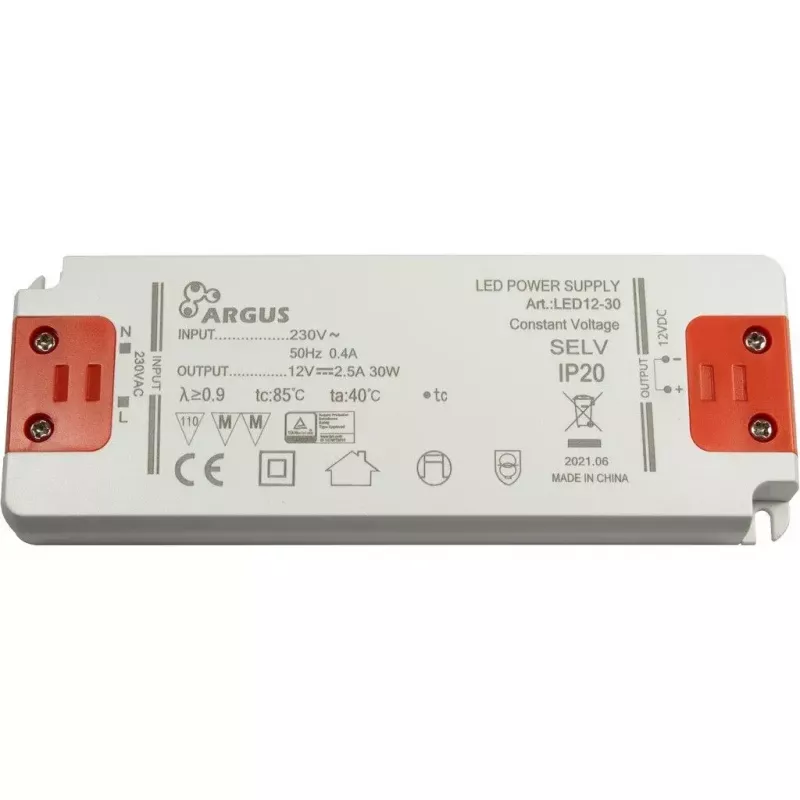 Inter-Tech LED12-30 LED draiveris, 30 W, 12 V, 2,5 A, IP20