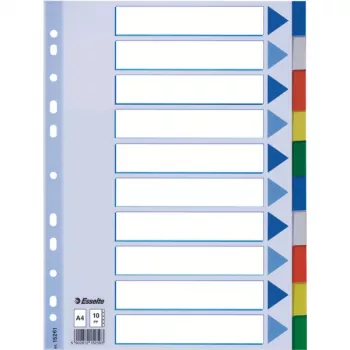 Esselte Dalītājs PP A4 Tukšs Cilnes Indekss Daudzkrāsains 225x297mm
