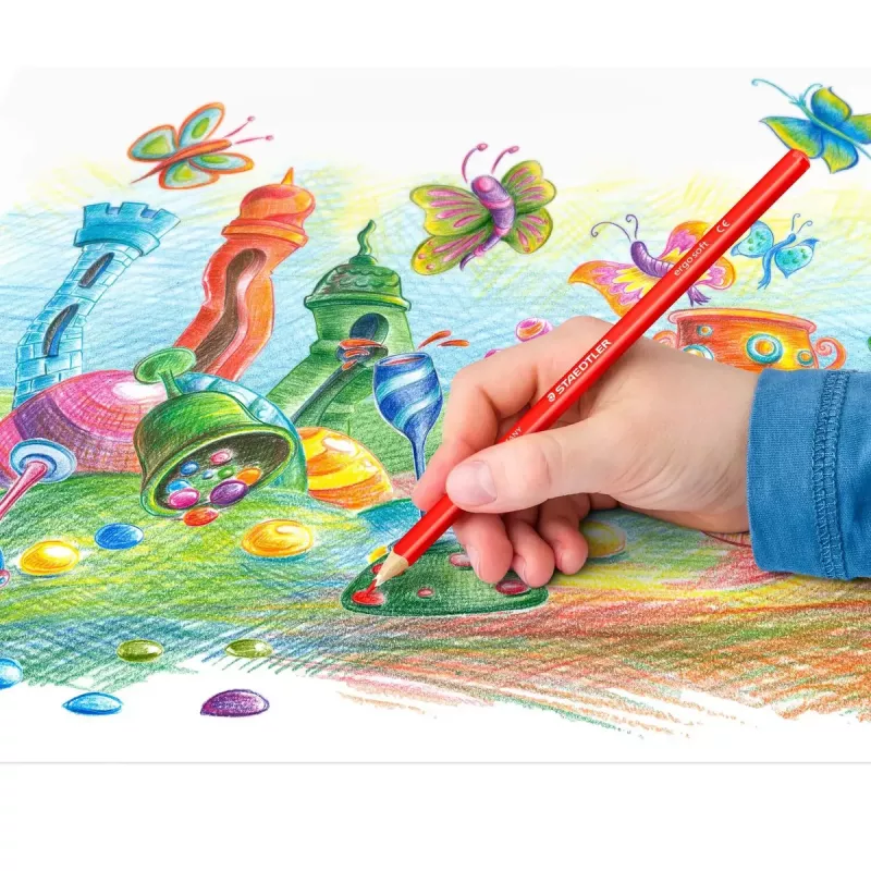 Krāsainie zīmuļi Staedtler Ergosoft 157 daudzkrāsu 24 gab.