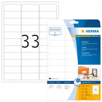 HERMA tintes printeru etiķetes A4 63,5x25,4 mm 825 gab.