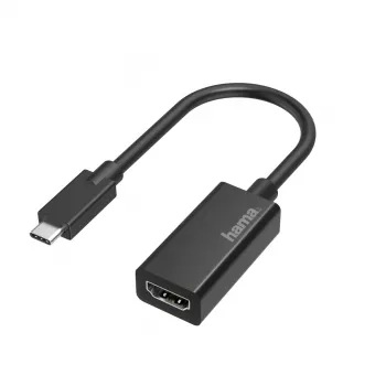 Hama 00200315 video kabeļa adapteris USB Type-C uz HDMI melns