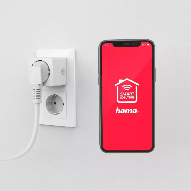 Hama Mini WiFi viedkontaktligzda 00176573, 16 A, 3680 W, balta