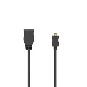 Hama 00205168 HDMI kabelis 0,1 m Micro HDMI (Type D) – Standarta HDMI (Type A) Melns
