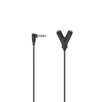 Audio kabelis Hama 00205190 0,2 m 3,5 mm vīrietis uz 2 x 3,5 mm sieviete Melns