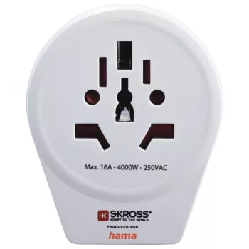 Hama World to Europe USB barošanas adapteris Universāls Balts
