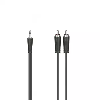 Audio kabelis Hama 00205110 1,5 m 3,5 mm 2 x RCA melns