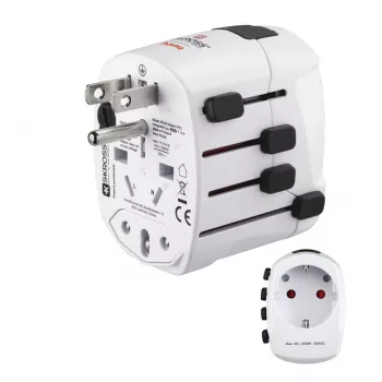 Hama World Travel Pro universāls ceļojumu adapteris balts