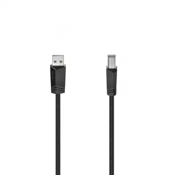 Hama 00200603 USB 2.0 kabelis USB A – USB B 3 m Melns