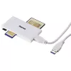 Hama USB 3.0 Multi-Caršu Lasītājs, SD/microSD/CF/MS, balts