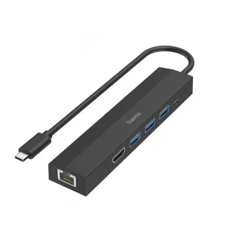 Hama 00200144 USB-C centrmezgls USB 3.2 Gen 1 Type-C 5000 Mbit/s Melns