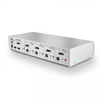 Lindy 4 Portu KVM Slēdzis Pro USB 2.0, DisplayPort 1.2 ar TTU