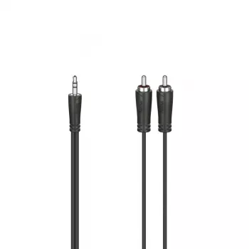Hama 00205109 audio kabelis 0.75 m 3.5 mm līdz 2 x RCA melns