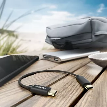 Hama 00201604 USB kabelis USB 2.0 0.2 m USB-C Melns