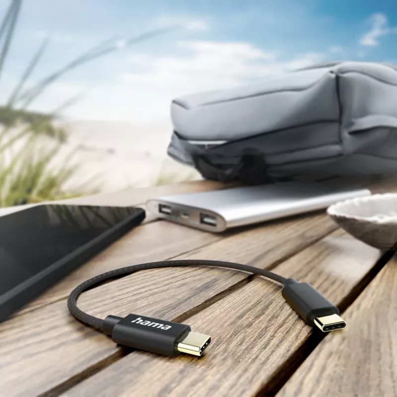 Hama 00201604 USB kabelis USB 2.0 0.2 m USB-C Melns