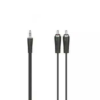 Hama 00205111 audio kabelis 3 m 3.5mm līdz 2 x RCA melns