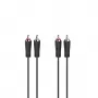 Hama 00205257 audio kabelis 1,5 m 2 x RCA Melns
