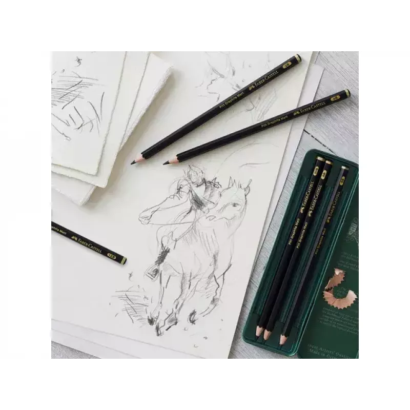 Faber-Castell 115207 Grafīta zīmuļu komplekts, melns, 5 gab.