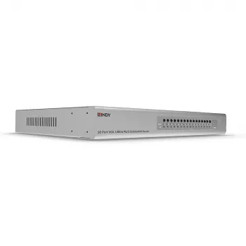 Lindy 16 Portu VGA un USB Kombinētais KVM Slēdzis, Montāžai Statīvā, Sudraba
