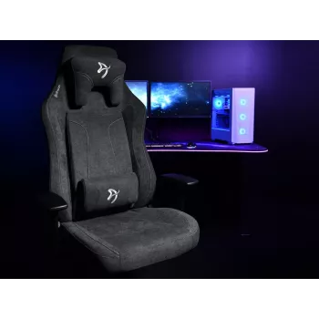 Spēļu krēsls Arozzi Vernazza XL Softfabric tumši pelēks, ergonomisks dizains