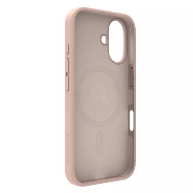 dbramante1928 Monaco MagSafe MO61PISA6314 telefona aizmugures vāks Apple iPhone 16, silikons/plastmasa, Pink Sand