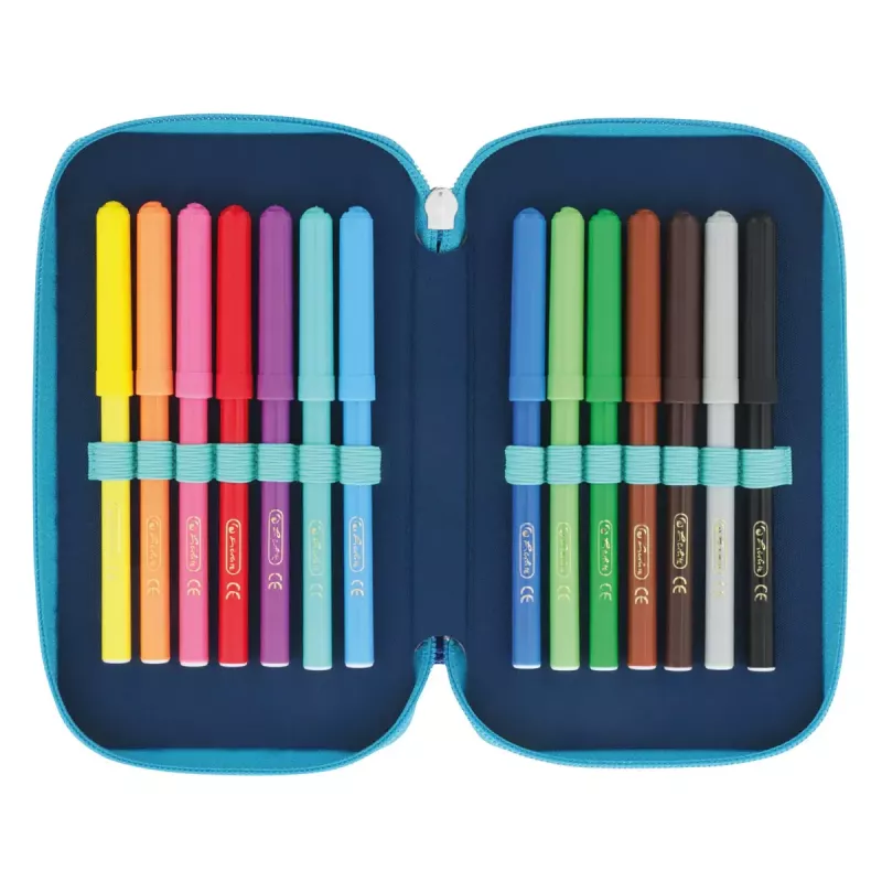 Herlitz TriCase Dip Dye 31 gab. Zils Tirkīzs Poliesters 190x115x70 mm