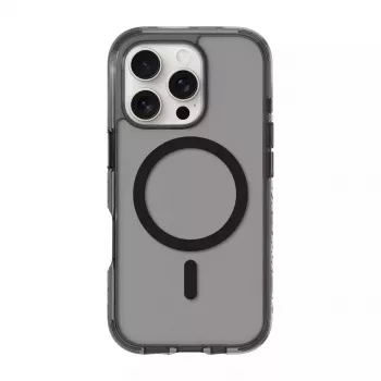 Telefona maciņš LAUT CRYSTAL MATTER X iPhone 16 Pro, caurspīdīgs/melns, PC+TPU, 6.1 collu ekrānam