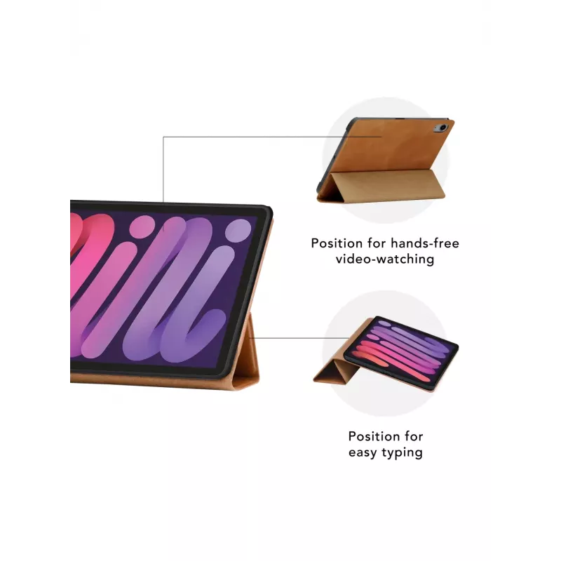 Folio maciņš d bramante iPad Pro 11 collu (M5 2025 / M4 2024) — īstā grauda āda, statīva režīms