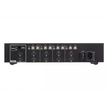 KVM slēdzis ATEN 4 portu USB HDMI Dual Display Secure ar CAC (4 datori, 4K UHD 3840×2160)