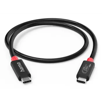 Hama 00200788 USB-C kabelis 1 m Melns