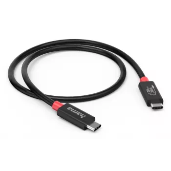 Hama 00200788 USB-C kabelis 1 m Melns