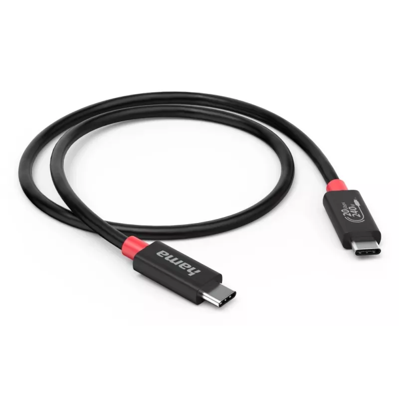 Hama 00200788 USB-C kabelis 1 m Melns