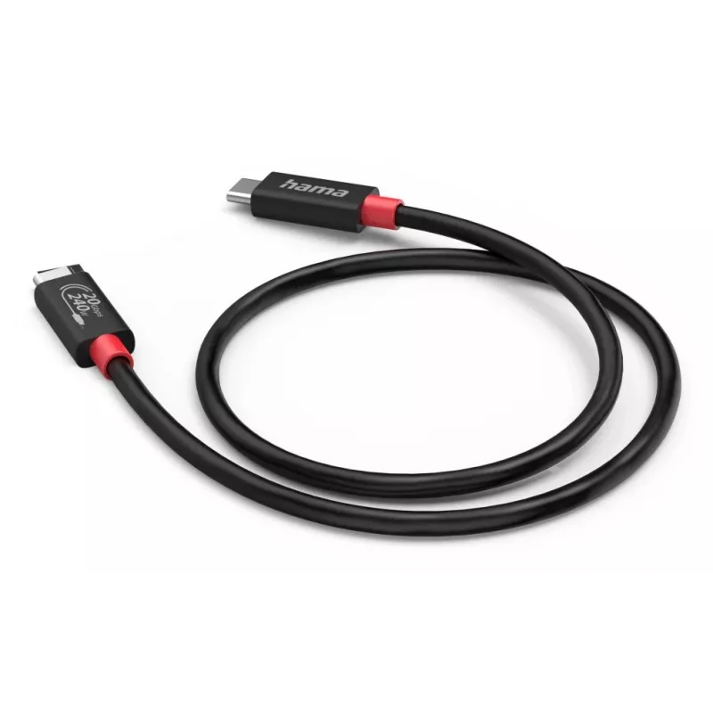 Hama 00200788 USB-C kabelis 1 m Melns