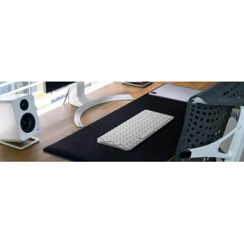 KeySonic KSK-5020BT-S (DE) bezvadu tastatūra Office Bluetooth QWERTZ vācu, alumīnijs, balta