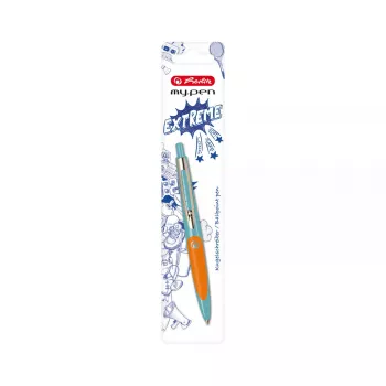 Iebīdāma lodīšu pildspalva ar klipsi Herlitz my.pen Blue