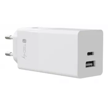 Techly IPW-PD100W-WH mobilais lādētājs Power bank, Viedtālrunis, Planšete, Universāls Balts AC Ātrā uzlāde Iekštelpām