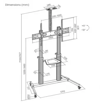 Equip mobilais televizora statīvs 60 inch-100 inch Eco Ultra-large Display TV Cart