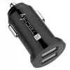 Techly Mini Auto Lādētājs 2 USB-A Porti 12W / 2.4A Melns