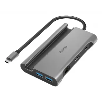 Hama Connect2Mobile V2 USB 3.2 Gen 1 Type-C 7-in-1 USB-C centrmezgls 1000 Mbit/s Antracīts