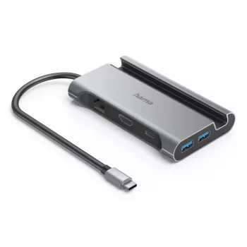 Hama Connect2Mobile V2 USB 3.2 Gen 1 Type-C 7-in-1 USB-C centrmezgls 1000 Mbit/s Antracīts
