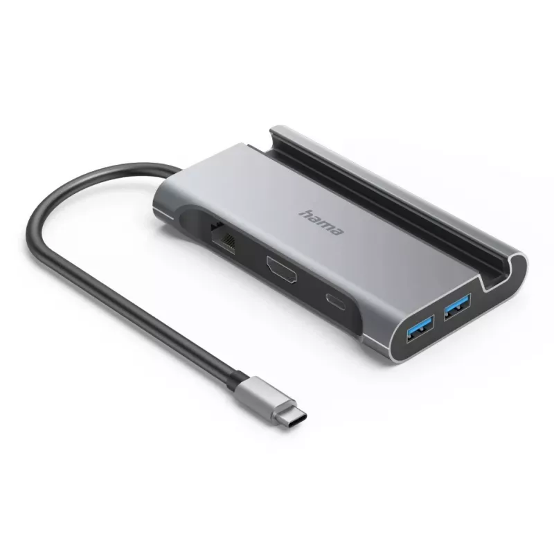 Hama Connect2Mobile V2 USB 3.2 Gen 1 Type-C 7-in-1 USB-C centrmezgls 1000 Mbit/s Antracīts
