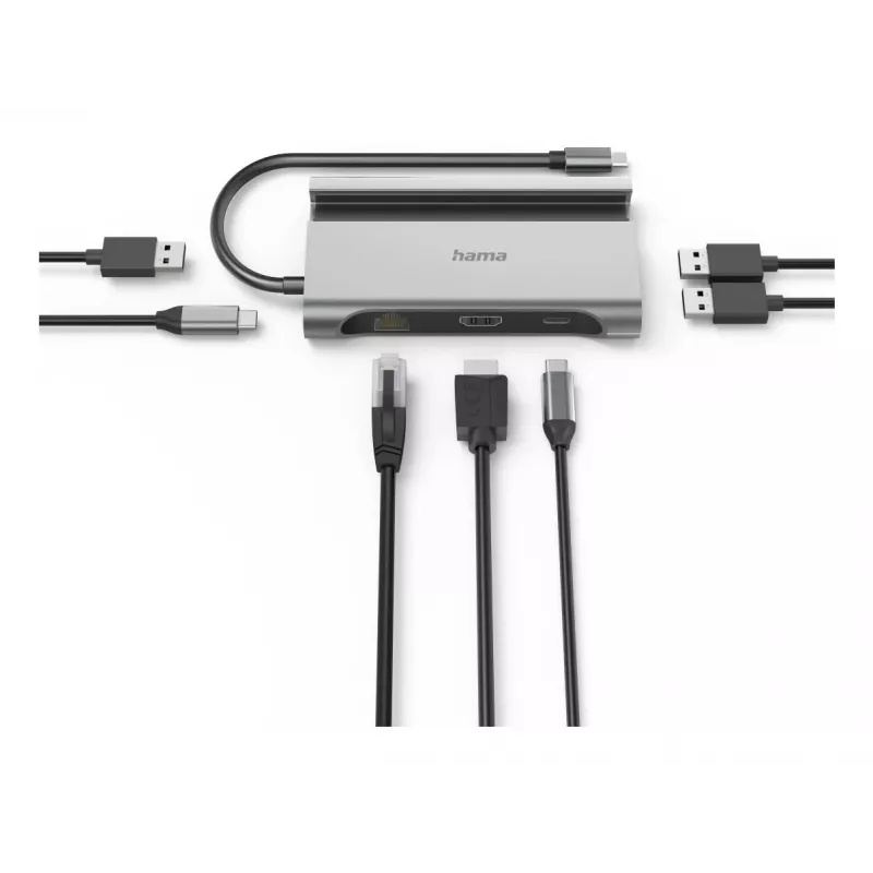 Hama Connect2Mobile V2 USB 3.2 Gen 1 Type-C 7-in-1 USB-C centrmezgls 1000 Mbit/s Antracīts