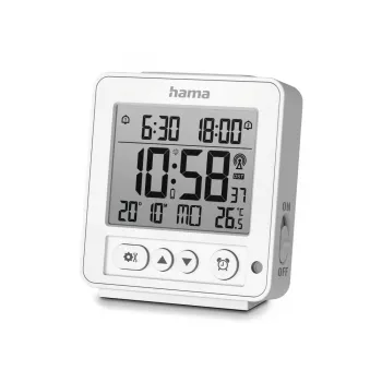 Hama 00185894 digitālais modinātājpulkstenis, balts