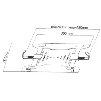 Piezīmjdatora statīvs Equip Laptop Holder 10–15.6 collām
