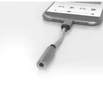 Mobilā telefona kabelis Terratec 284535 Sudrabs USB-C uz 3.5 mm