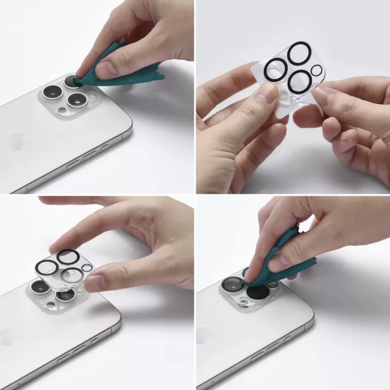 Hama Cam Protect kameras lēcas aizsargs Apple iPhone 16 Pro / 16 Pro Max, rūdīts stikls