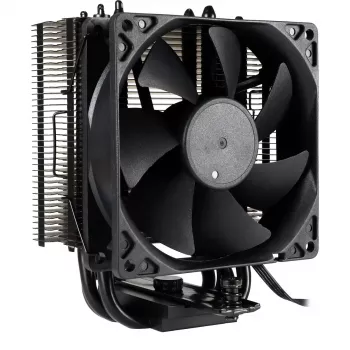 Gaisa dzesētājs INTER-TECH 4P90 Pro Bulk, 92 mm ventilators, hidrauliskā gultne, 12 V, atbalsta AM5/AM4/AMD un vairākas Intel ligzdas, melns